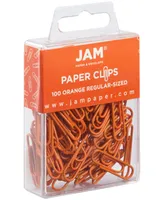 Jam Paper Colorful Standard Paper Clips - Regular 1" - Paperclips - 100 Per Pack