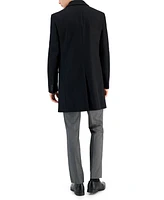 Hugo by Hugo Boss Men's Slim-Fit Wool Classic Black Overcoat