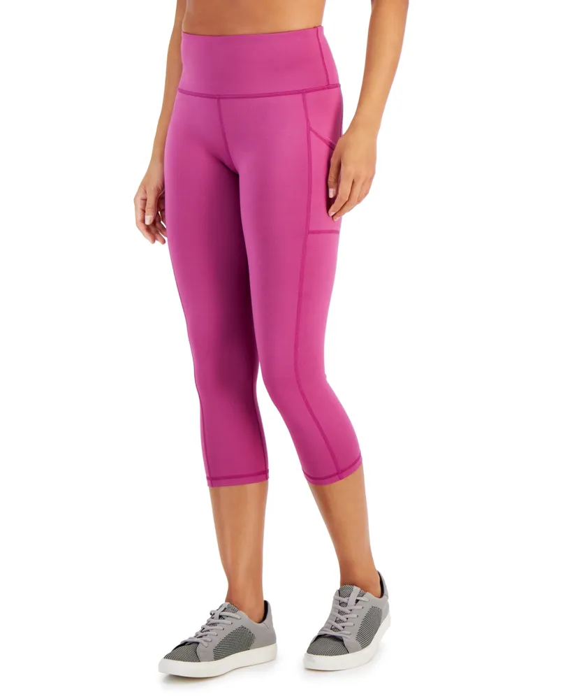 ID Ideology Women's Compression Printed Crop Side-Pocket Leggings, Created  for Macy's - Macy's