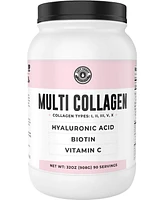 Lcp Multi Collagen Powder with Biotin, Hyaluronic Acid, Vitamin C | Hydrolyzed Collagen Protein Supplement (Types I, Ii, Iii, V, X). Hair,Skin, Nails