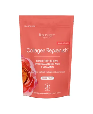 Reserveage Collagen Replenish Chews, Skin and Nail Supplement, Supports Collagen and Elastin Production, 60 Soft Chews (30 Servings)