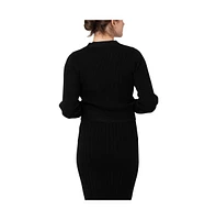 Ripe Maternity Tiffany Nursing Crop Knit Cardigan Black