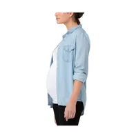 Ripe Maternity Bec Chambray Women Shirt Clean Fade