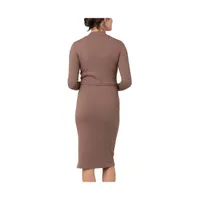 Ripe Maternity Ruby Rib Nursing Dress Mocha