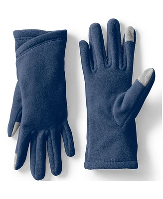 Lands' End Women's Anyweather Fleece Ez Touch Screen Gloves