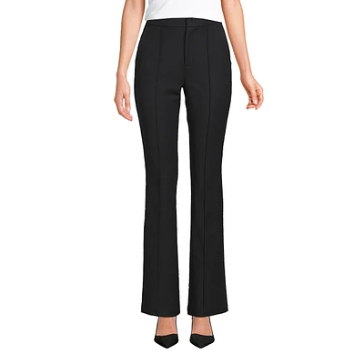 Lands' End Women's High Rise Bi Stretch Pintuck Boot Cut Pants