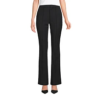 Lands' End Women's High Rise Bi Stretch Pintuck Boot Cut Pants