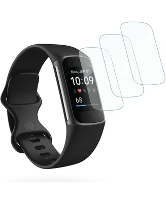 Wasserstein Screen Protector for Fitbit Charge 5 - Made for Fitbit - Clear, Flexible Tpu Film Cover Compatible with Fitbit Charge 5 (Transparent