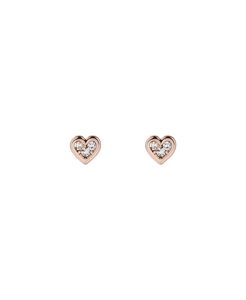 Ted Baker Jewelry Neena: Crystal Small Heart Stud Earrings For Women