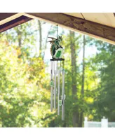23" Long Dragon on Faux Crystal Round Top Wind Chime