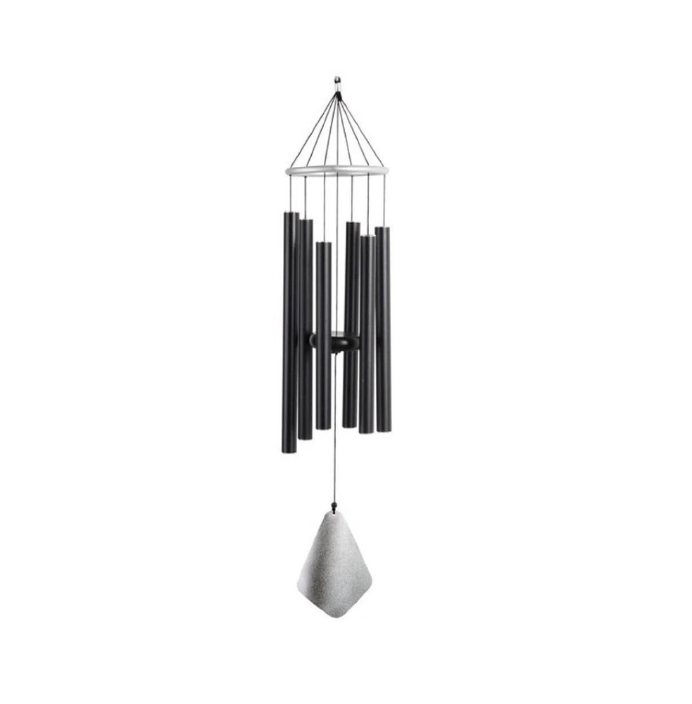 34" Long Tuned Wind Chime Traditional Black Tube