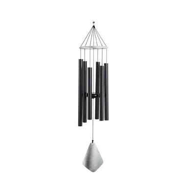 34" Long Tuned Wind Chime Traditional Black Tube
