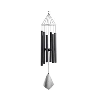 34" Long Tuned Wind Chime Traditional Black Tube