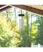 15" Long Orange Wooden Top Gem Wind Chime