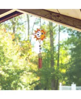 33" Long Copper Gem Moon and Sun Wind Chime