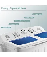 Costway Portable Mini Compact Twin Tub 17.6lb Washing Machine