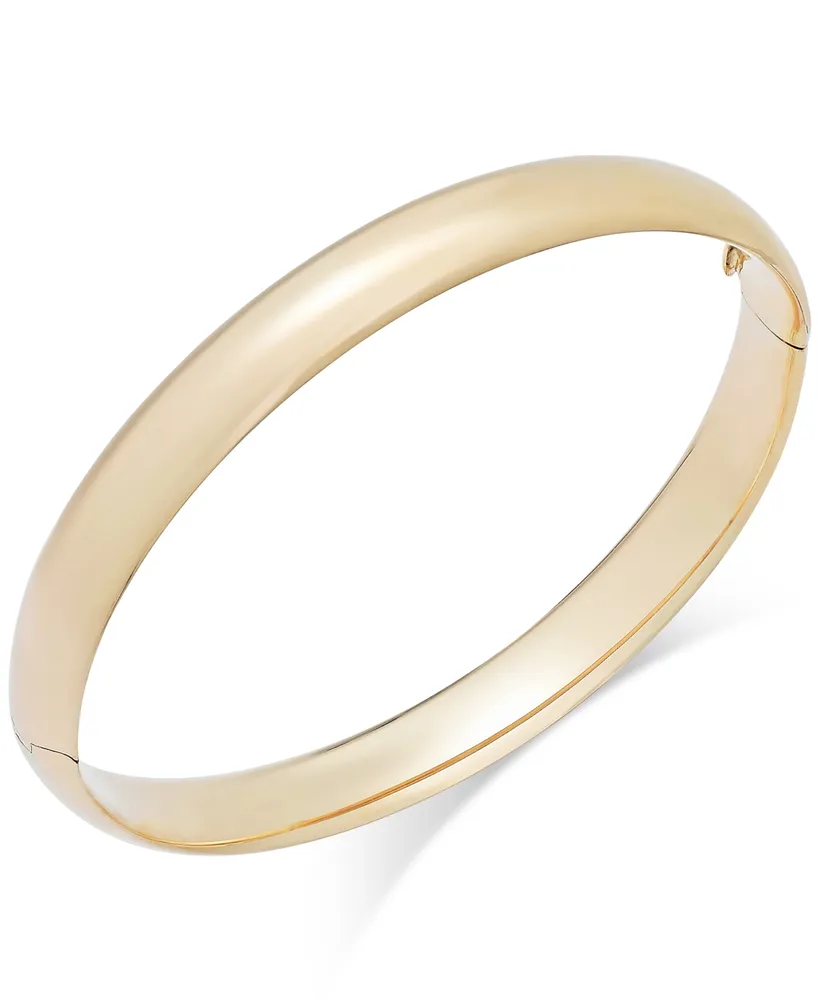 High Polish Bangle Bracelet in 14k Gold