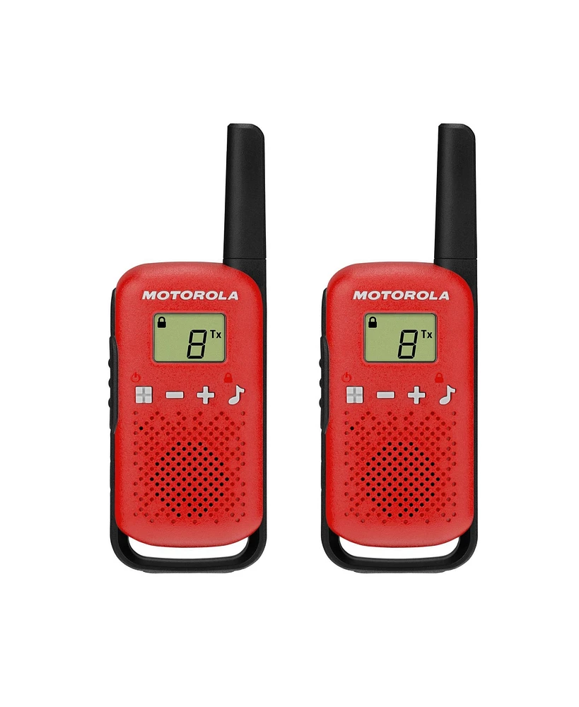 Motofrs Motorola Solutions T110 16 mi. Two-Way Radio Red/Black Alkaline 2-Pack