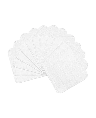 Arkwright Home Cotton Kitchen Dishcloths (12 Pack, 12x12 in.) Windowpane Stripes