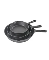 Commercial Chef Cast Iron 3-Piece Skillet 1 Set