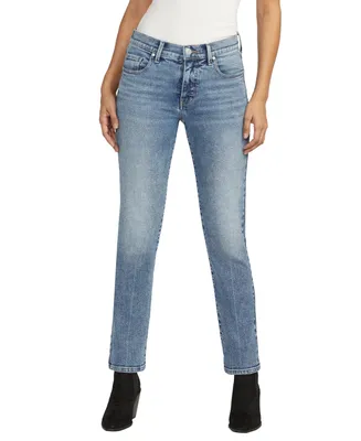Jag Women's Cassie Mid Rise Slim Straight Leg Jeans