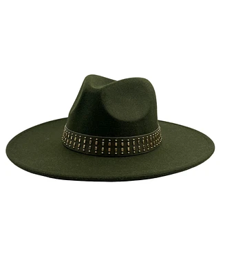 Marcus Adler Studded Band Wool Blend Panama Hat