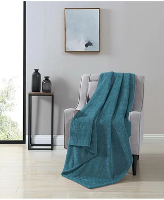 Kate Aurora Ultra Soft & Plush Herringbone Fleece Throw Blanket Covers 50"x60"
