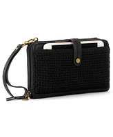 The Sak Iris Crochet Leather Smartphone Convertible Crossbody Wallet