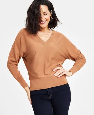 I.n.c. International Concepts Women's V-Neck Sweater, Created for Macy's