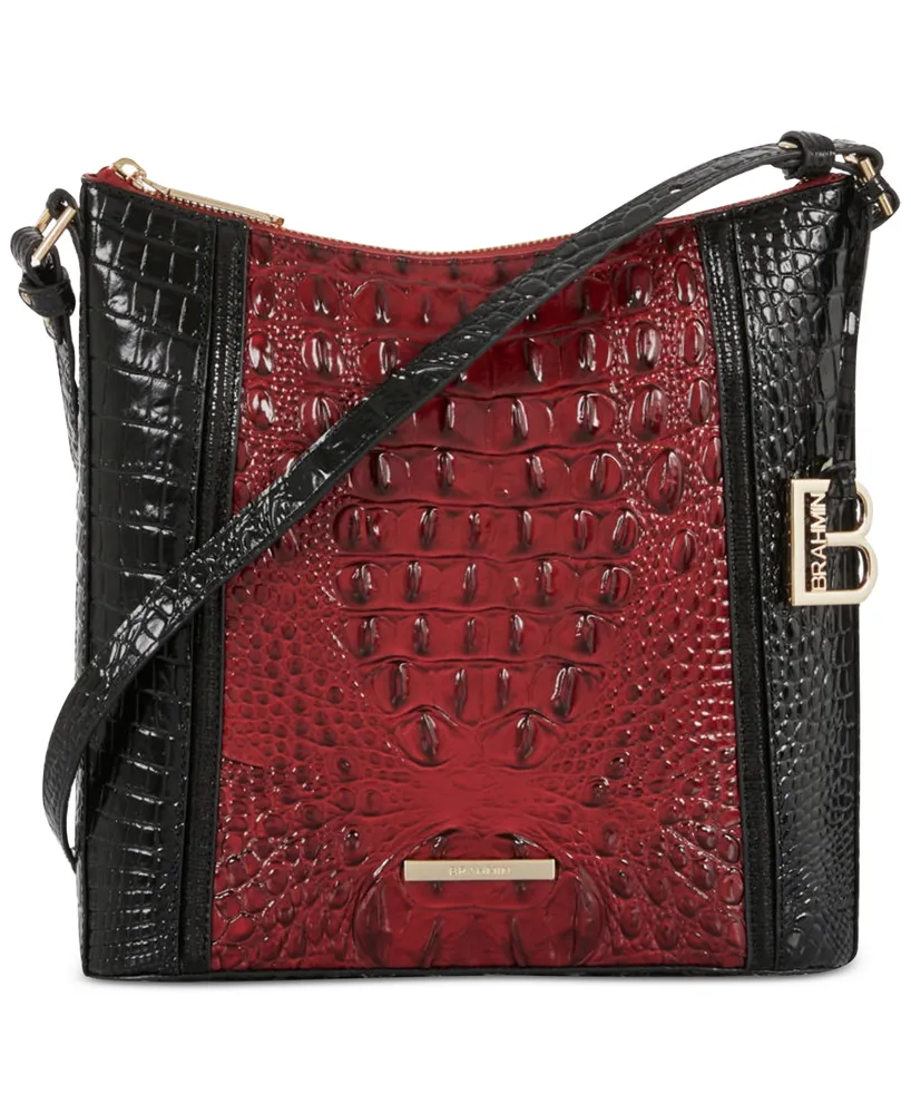 Brahmin Small Caroline Melbourne Embossed Leather Satchel - Macy's