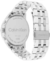 Calvin Klein Men's Multi-Function Silver Stainless Steel Bracelet Watch 44mm