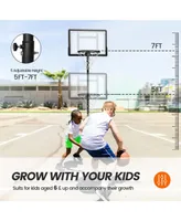 Sugift Height-Adjustable Portable Basketball Hoop System