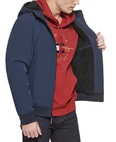 Tommy Hilfiger Men's Softshell Performance Hooded Fleece-Lined Bomber Jacket