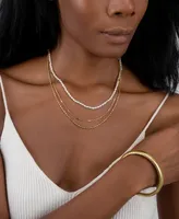 Adornia Gold-Tone Imitation Pearl Three-Row Layered Necklace, 17" + 3" extender