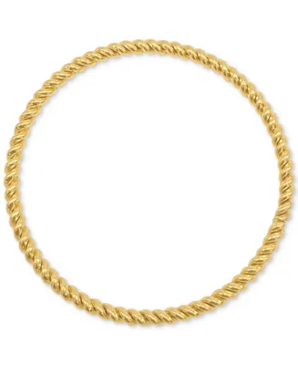 Adornia 14k Gold-Plated Rope-Look Bangle Bracelet