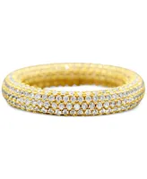 Adornia Pave Crystal Eternity Rounded Band Ring