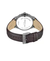 Kenneth Cole New York Men's Modern Classic Brown Genuine Leather Watch 43mm