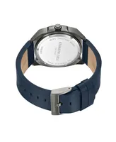 Kenneth Cole New York Men's Dress Sport Blue Dark Genuine Leather Watch 43mm