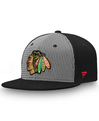 Men's Fanatics Gray, Black Chicago Blackhawks Versalux Fitted Hat