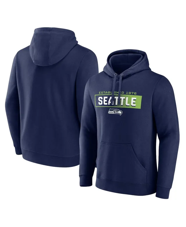 Men's Fanatics Branded College Navy Seattle Seahawks Tiebreaker Pullover  Hoodie