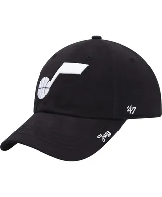 Women's '47 Brand Black Utah Jazz Miata Clean Up Adjustable Hat