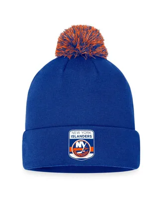 Men's Fanatics Royal New York Islanders 2023 Nhl Draft Cuffed Knit Hat with Pom