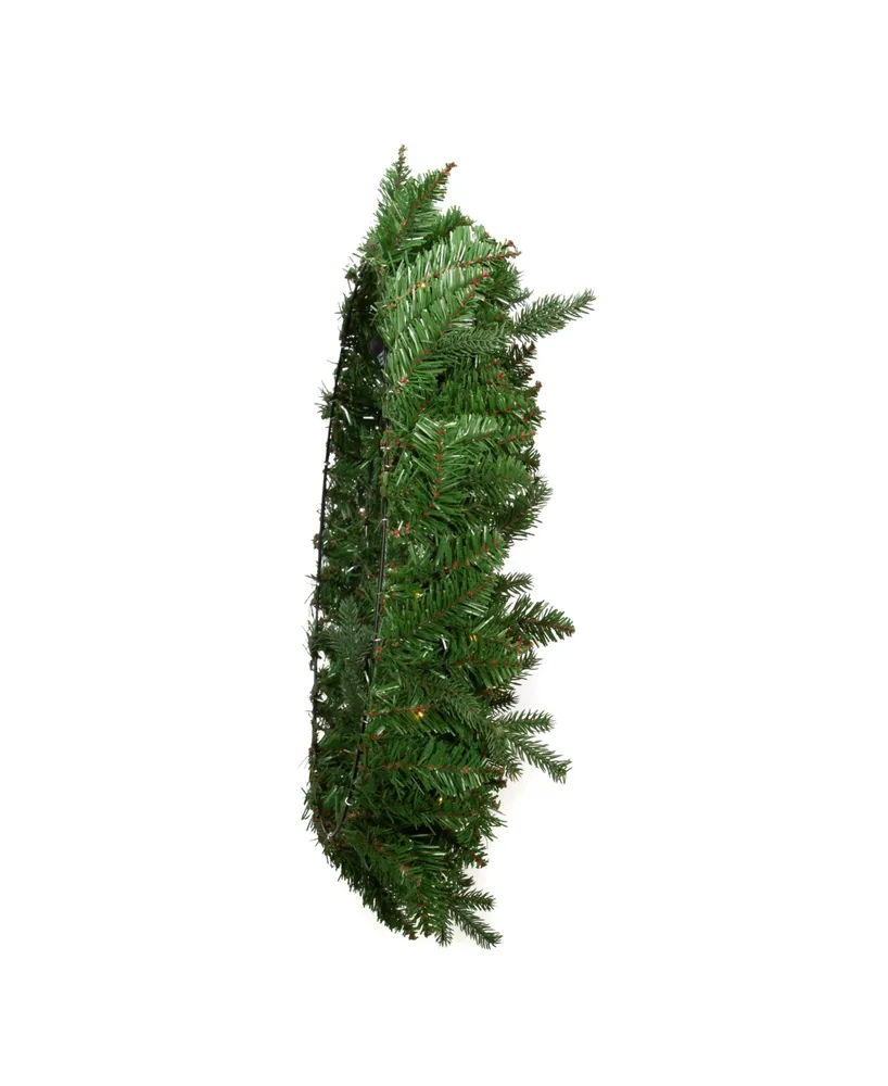 Kurt Adler 30" Battery-Operated Warm Led Jackson Wreath