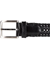 Nautica Men's Woven Leather Belt