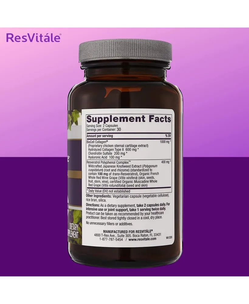 ResVitale ResVitle Hydrolyzed Collagen Booster Supplement - Collagen Repair with Hyaluronic Acid and Collagen Peptides