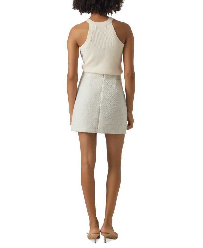 Vero Moda Women's Tweed Mini Skirt