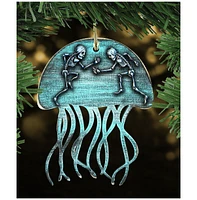 Designocracy Holiday Wooden Ornaments Halloween Skeletons Jellyfish Home Decor Set of 2 G. DeBrekht