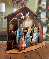 Designocracy Nativity Scene Village 12" Christmas Nativity Mantel Decor G. DeBrekht