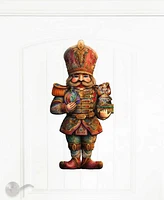 Designocracy Clara and Nutcracker Prince Christmas Door Hanger Wooden Door Decor G. DeBrekht