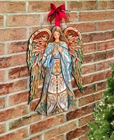 Designocracy Elegant Angel of Hope Christmas Wooden Door Decor Door Hanger G. DeBrekht